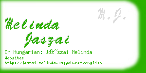 melinda jaszai business card